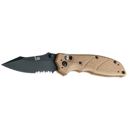 Exemplar 3.25" Clip Point Black/Part Serrated Edge, FDE G10 Scales, ABLE-img-0
