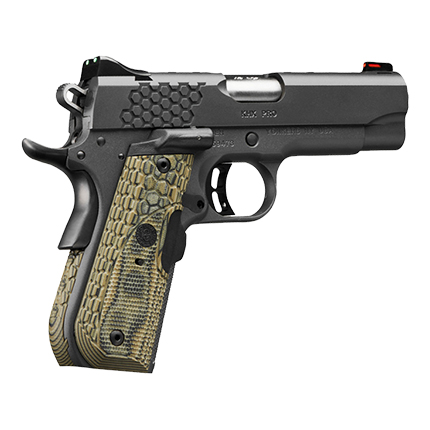 KHX Pro 9mm, 4", Black Pistol Fiber Optic Sights, 9rd Magazine, Hogue G-10-img-0