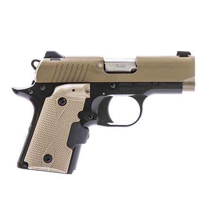 MICRO Desert Tan 9mm, 2.75", 2 Tone Pistol, White Dot Sights, 7rd-img-0