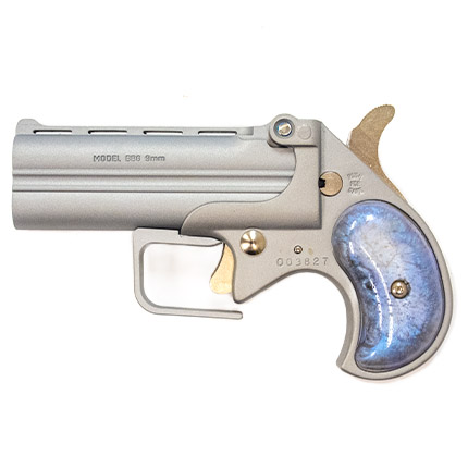 Big Bore Derringer 9mm w/ Guardian Package 3.5" Satin with Blue Pearl-img-0