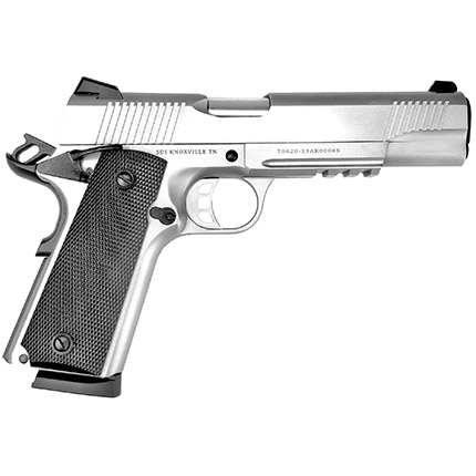 SDS 1911 Duty DSS45 .45ACP 5" Stainless Black Rubber Grips, Enhanced...-img-0