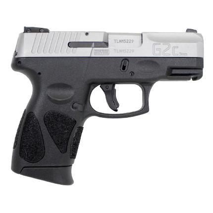 Taurus G2C 9mm Pistol Stainless Slide/Black Frame Two 12rd Magazines-img-0